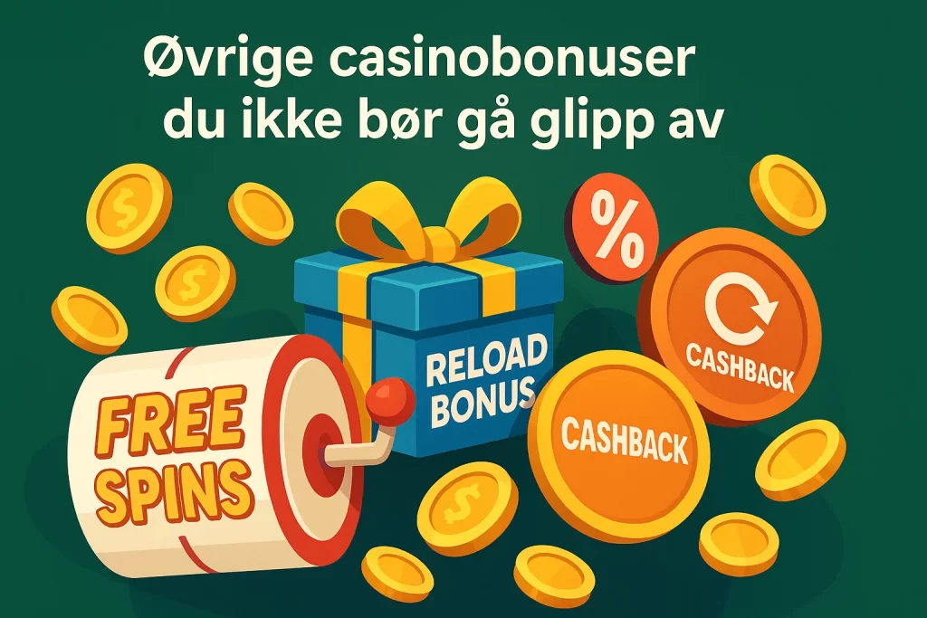 Øvrige casinobonuser du ikke bør gå glipp av
