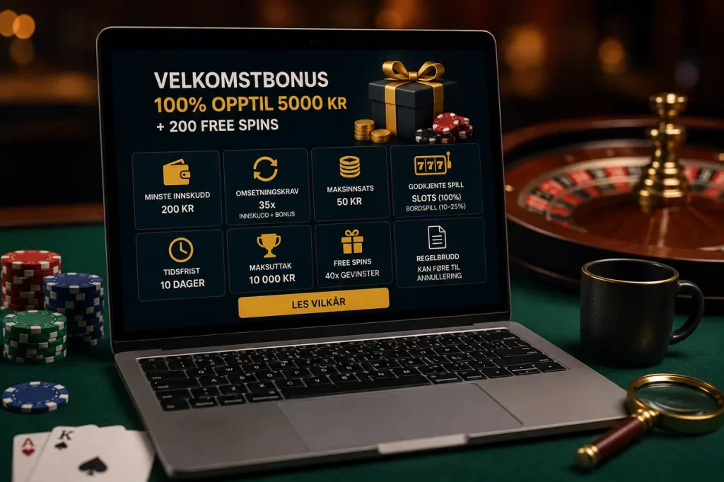 Bonusvilkår på casinoer